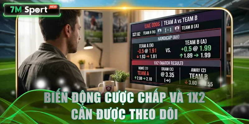 Biến động cược chấp và 1x2 cần được theo dõi